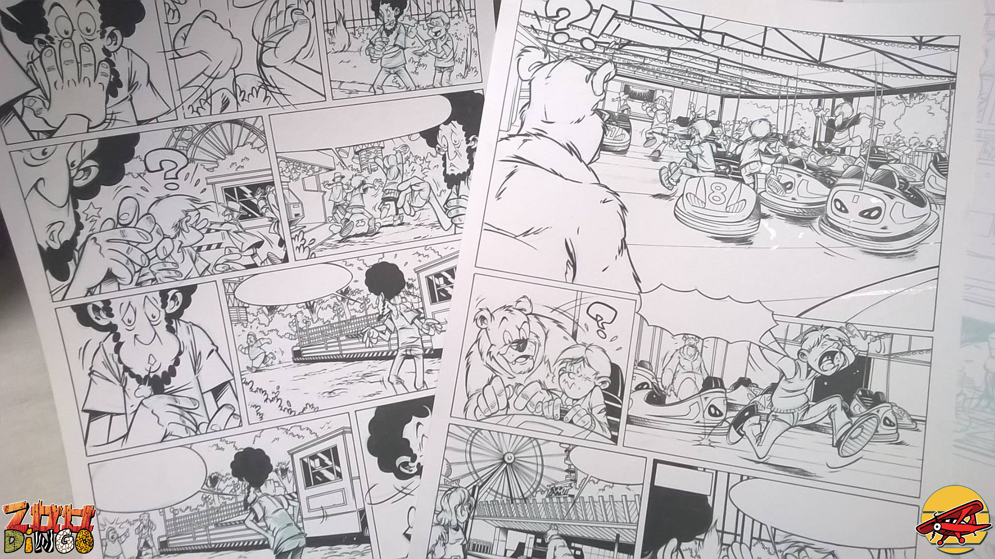 L'encrage du troisième tome 3 de Zoo Dingo